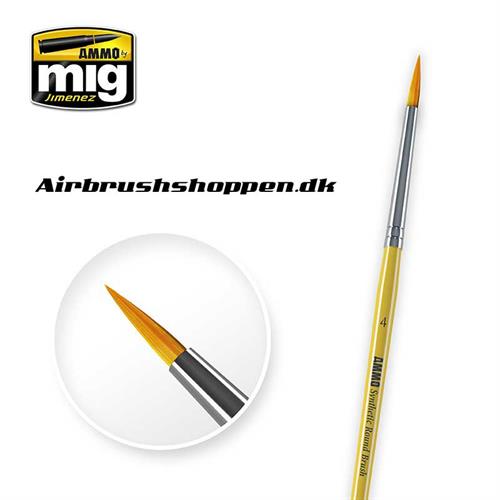 A.MIG 8615 Syntetisk pensel 4 rund pensel